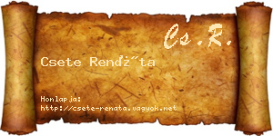 Csete Renáta névjegykártya